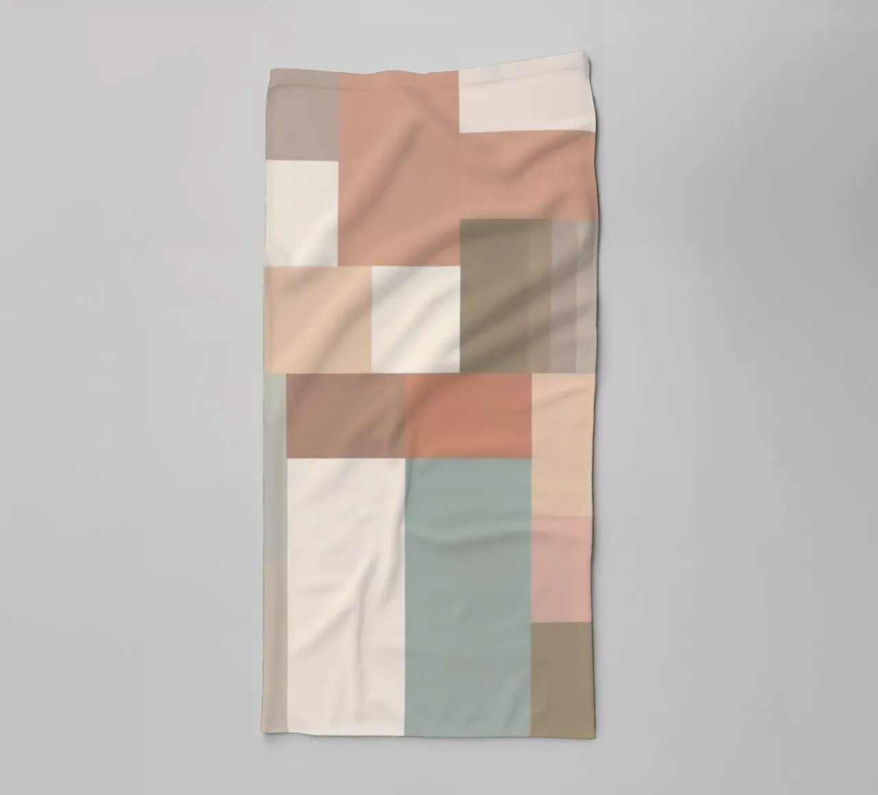 abstract geometric pattern featuring soft pastel shades towel by DesignDoodle