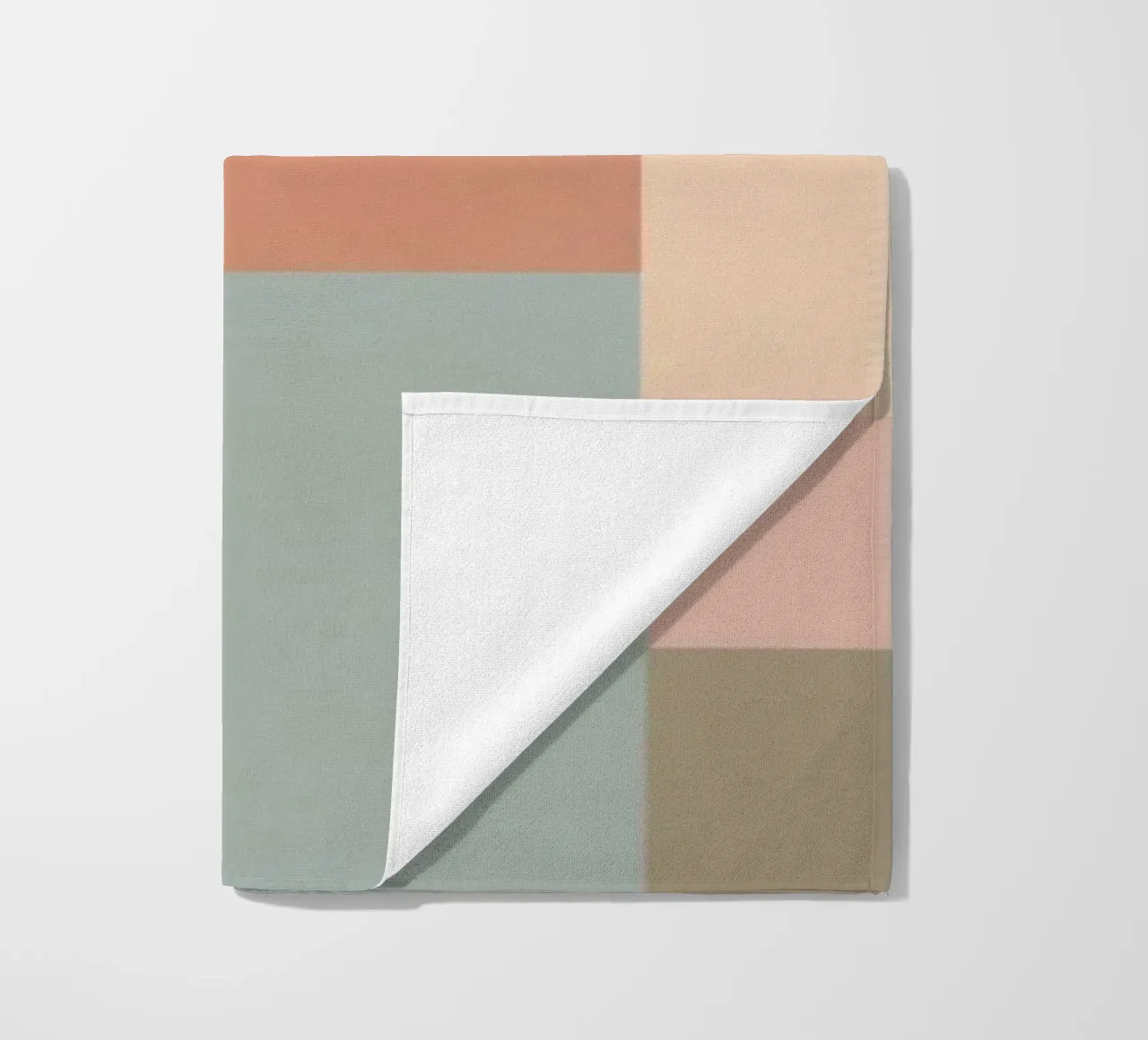 abstract geometric pattern featuring soft pastel shades beach towel by DesignDoodle