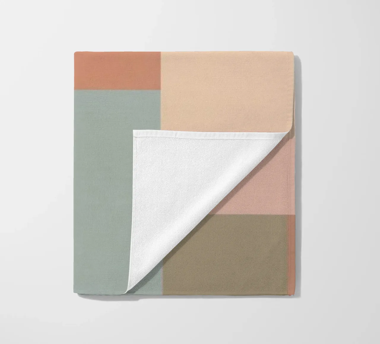 abstract geometric pattern featuring soft pastel shades beach towel by DesignDoodle