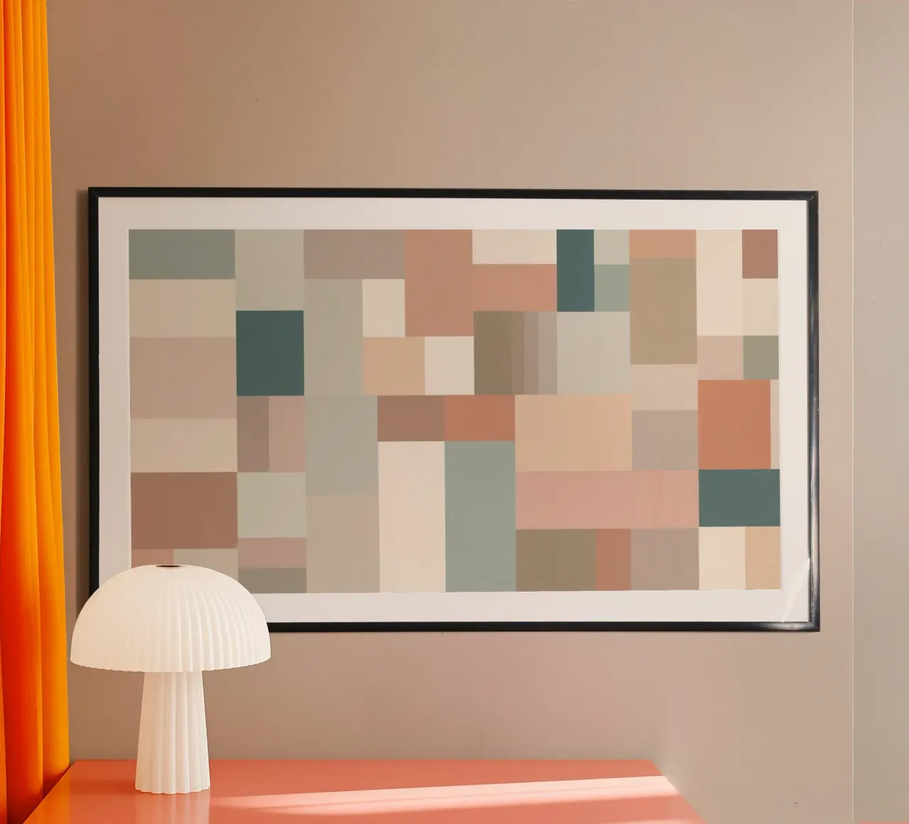 abstract geometric pattern featuring soft pastel shades hahnemühle by DesignDoodle
