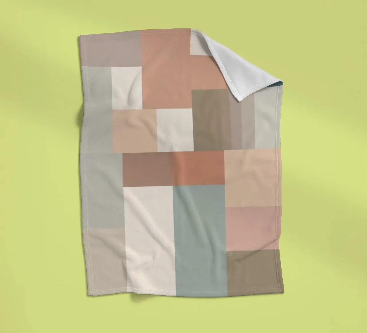 abstract geometric pattern featuring soft pastel shades fleece blanket by DesignDoodle