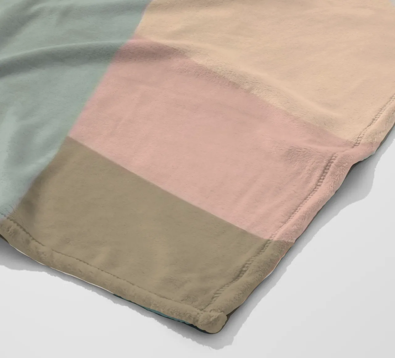 abstract geometric pattern featuring soft pastel shades fleece blanket by DesignDoodle