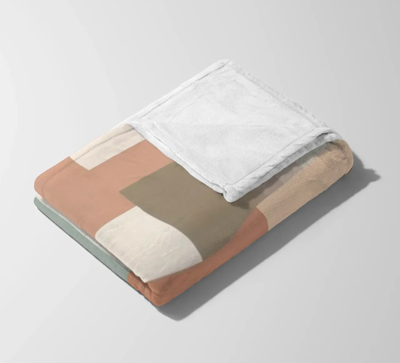 abstract geometric pattern featuring soft pastel shades fleece blanket by DesignDoodle