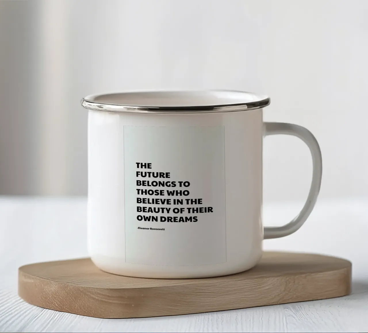 Future Belongs tazza in smalto da Studio One