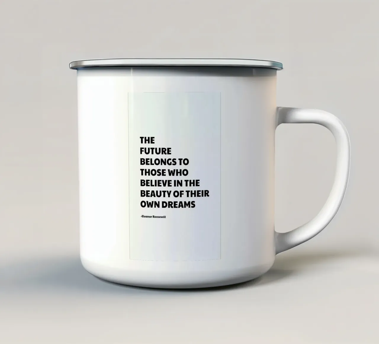 Future Belongs tazza in smalto da Studio One