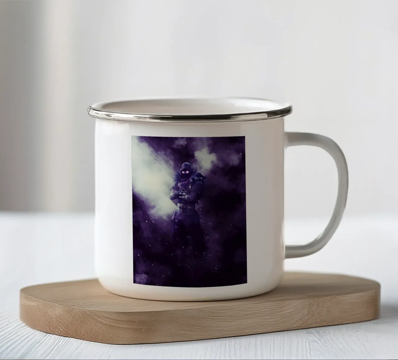 Raven Fortnite tazza in smalto da FreeArtStudio