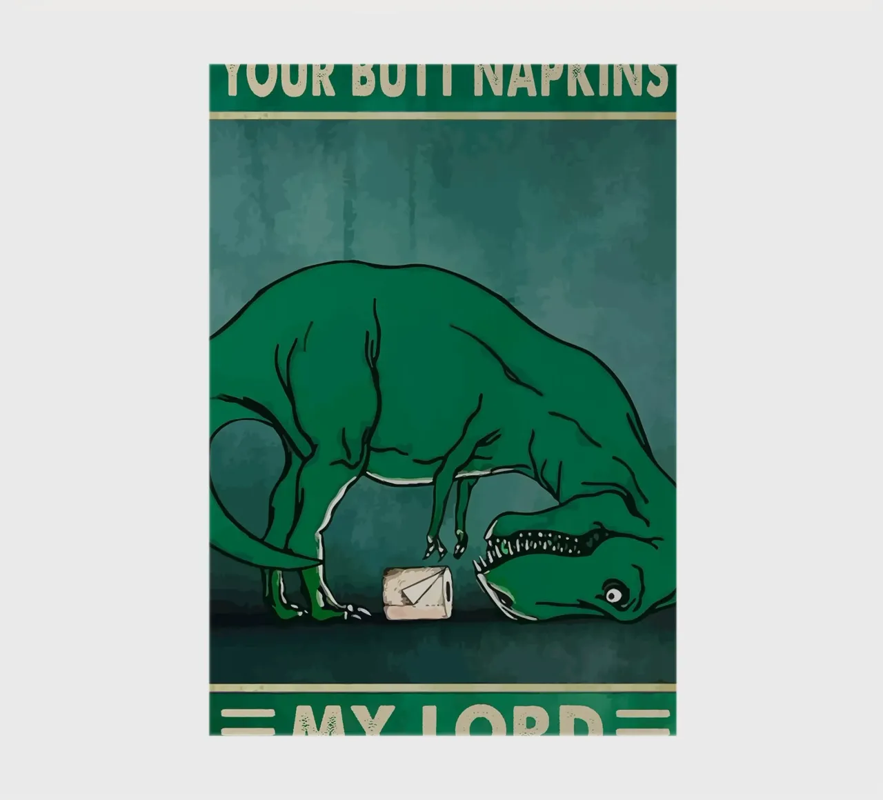 dinosaur text humor scroll green notebook by RJ Peterson-Animal