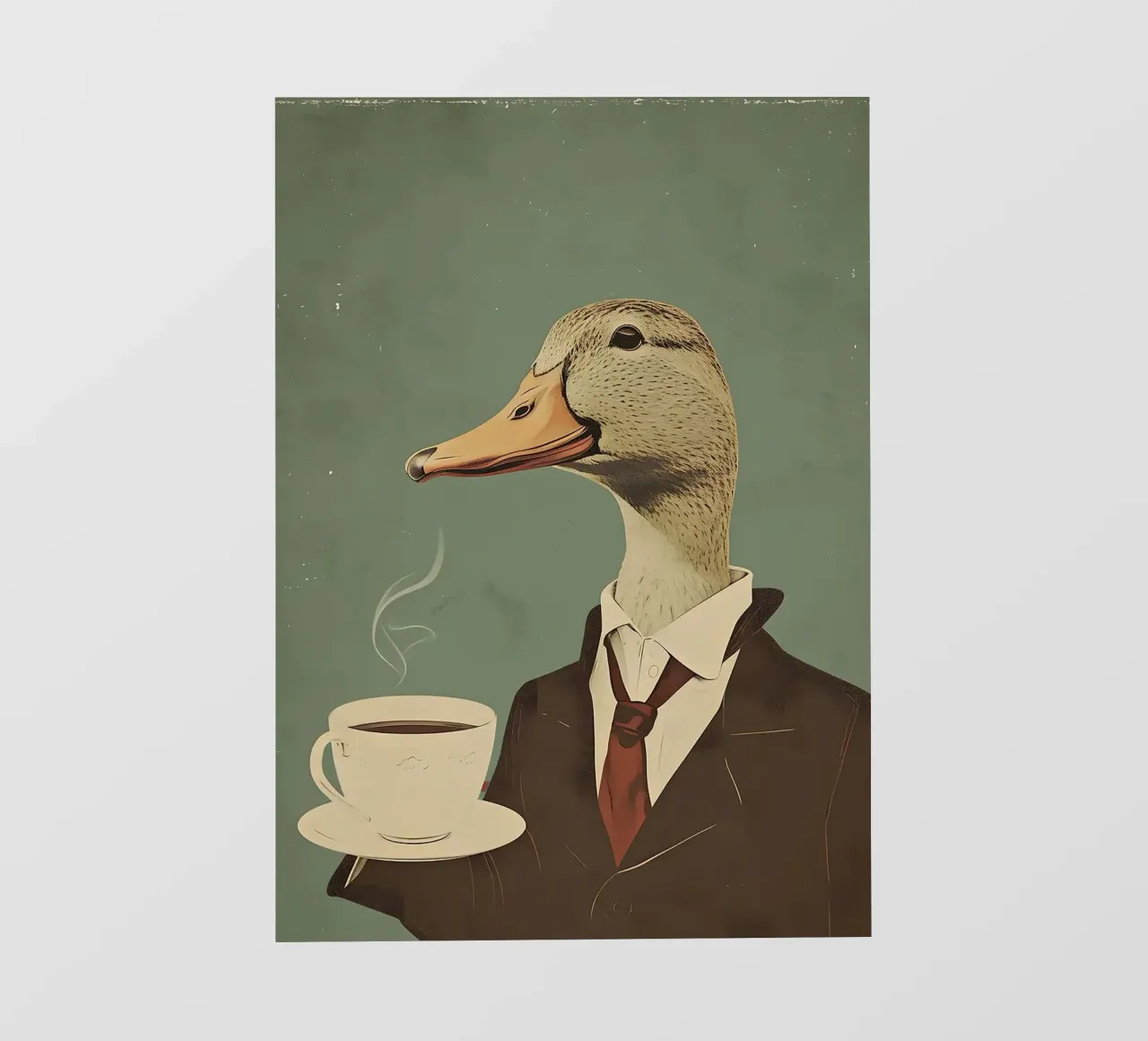 duck duck s head teacup coffee cup backlit film by RJ Peterson-Animal