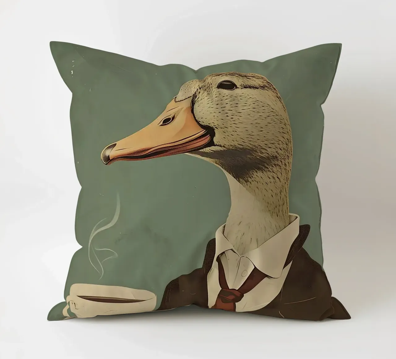 Ente Ente s Kopf Teetasse Kaffeetasse Kissen von RJ Peterson-Animal