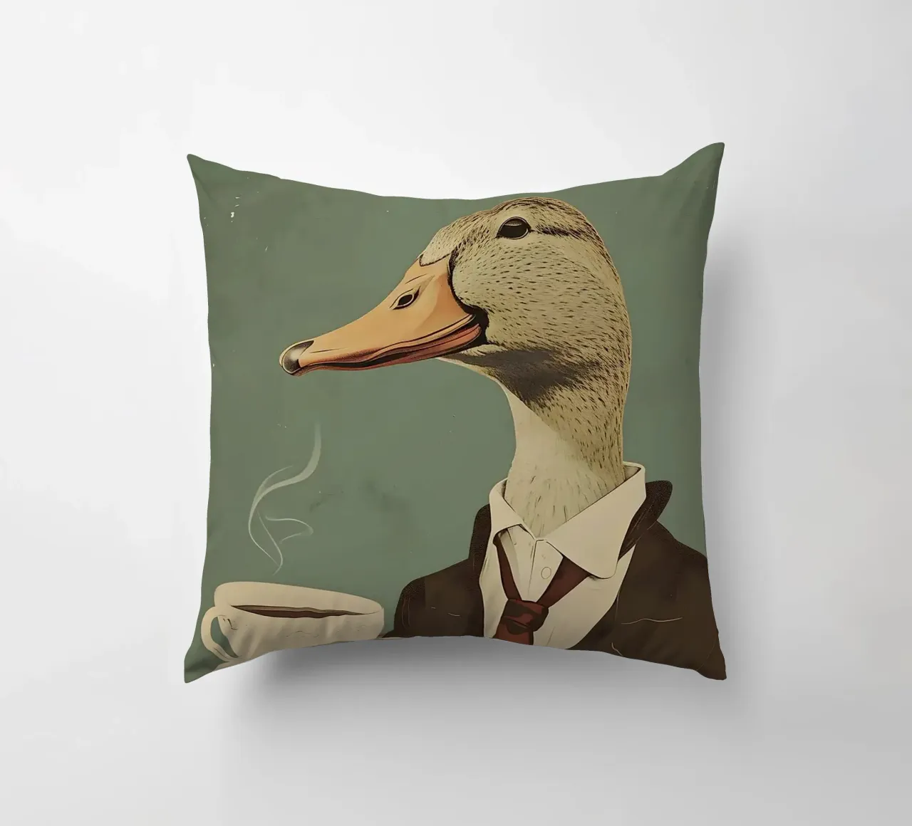 Ente Ente s Kopf Teetasse Kaffeetasse Kissen von RJ Peterson-Animal