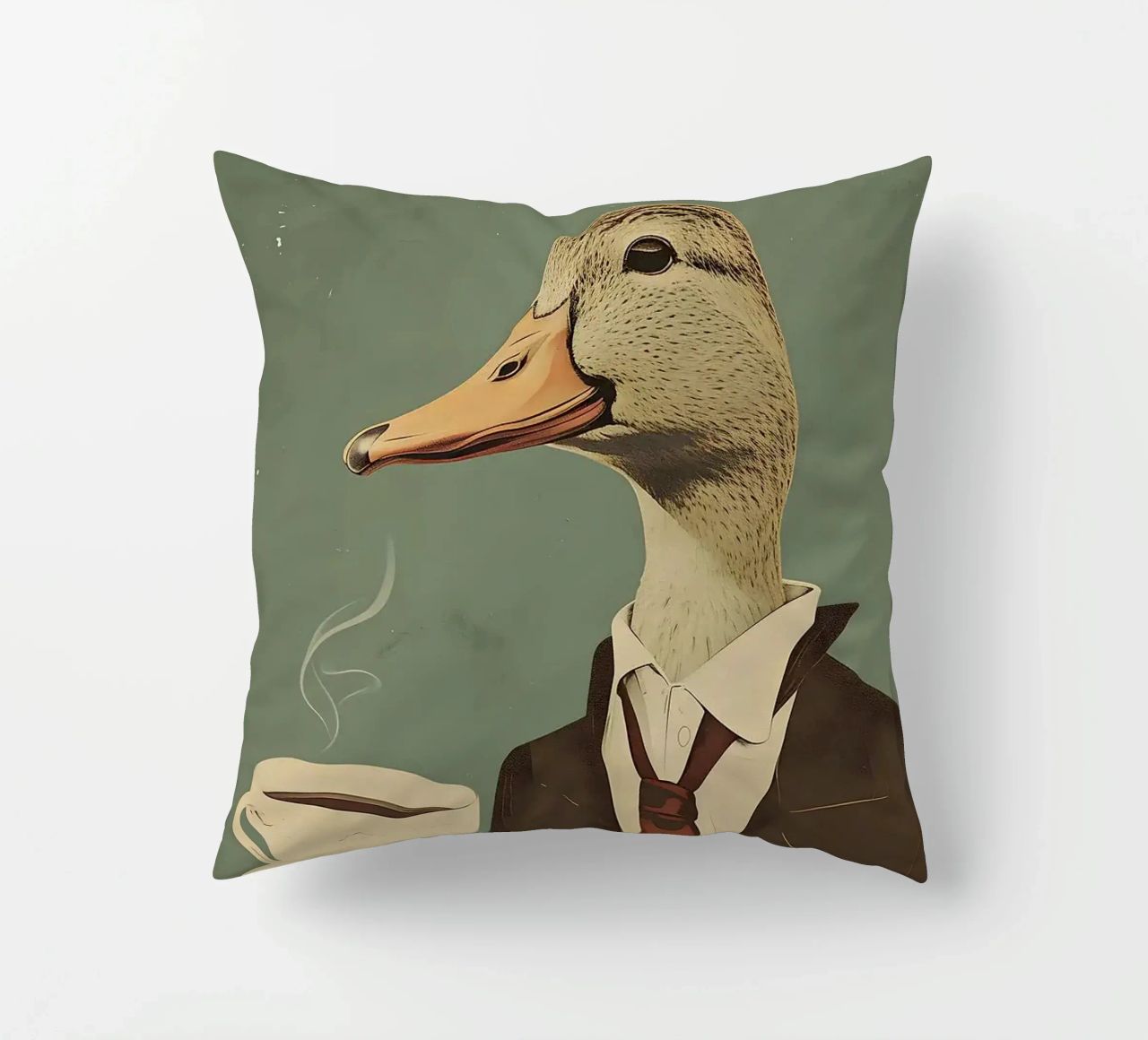 tazza da caffè con testa d'anatra cuscino da RJ Peterson-Animal