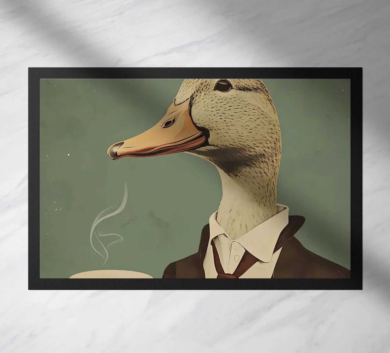 tazza da caffè con testa d'anatra zerbino da RJ Peterson-Animal