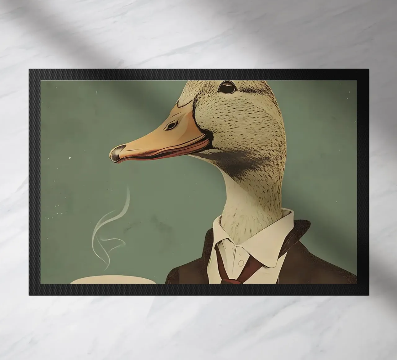 Ente Ente s Kopf Teetasse Kaffeetasse Fußmatte von RJ Peterson-Animal