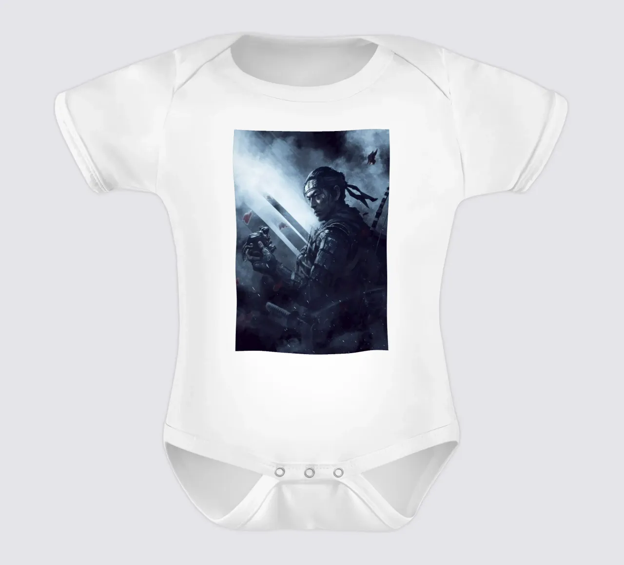 Ghost Of Tsushima body neonato maniche corte da FreeArtStudio