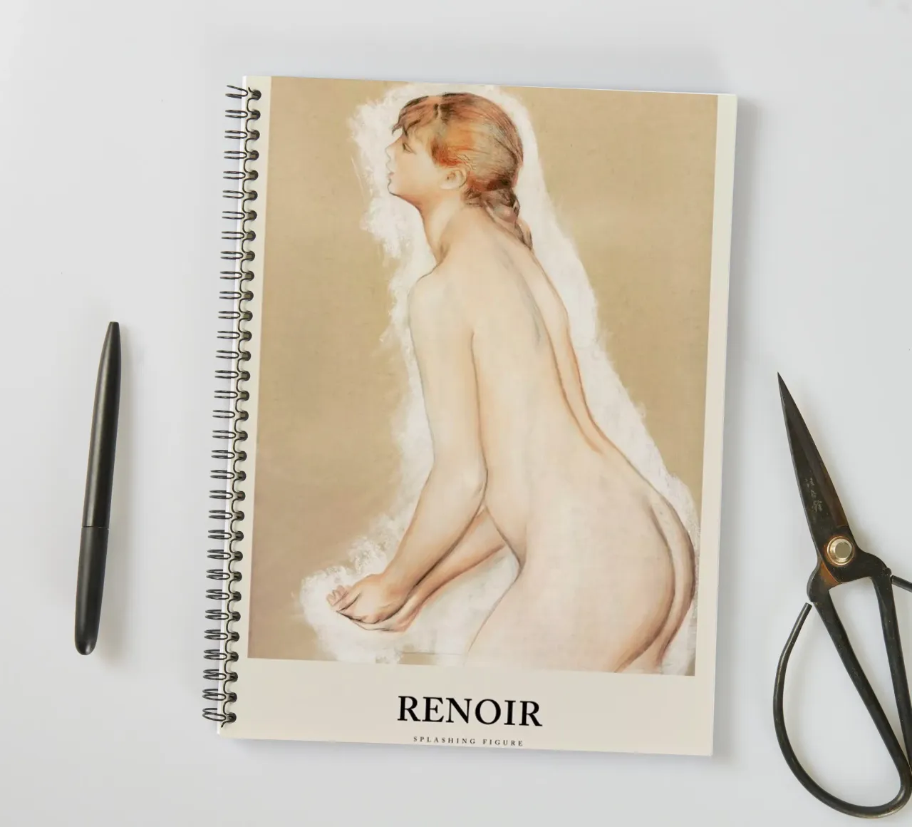 Renoir - Splashing Figure spiral notebook by Vintage by JUNIQE