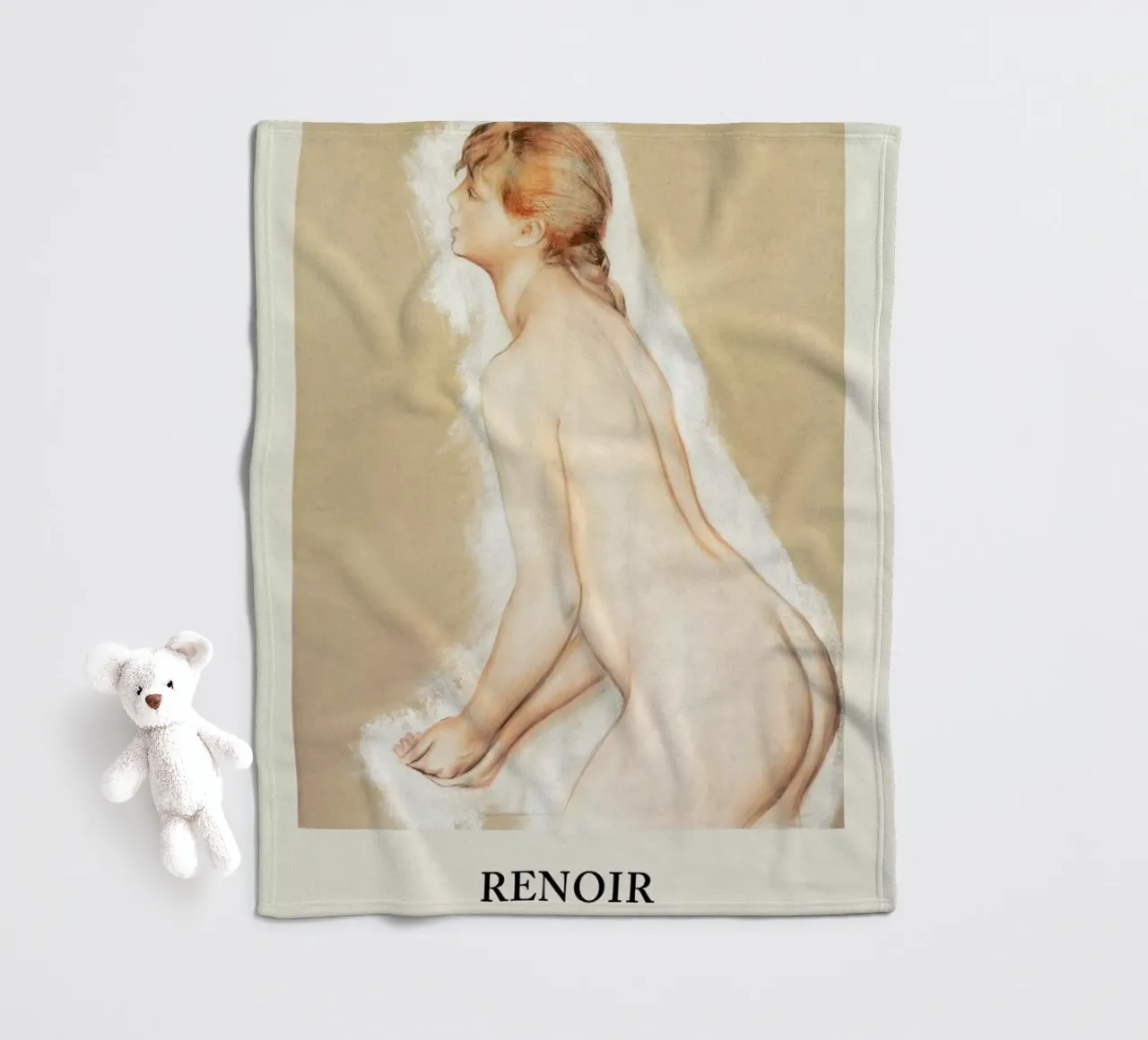 Renoir - Splashing Figure coperta in pile da Vintage by JUNIQE