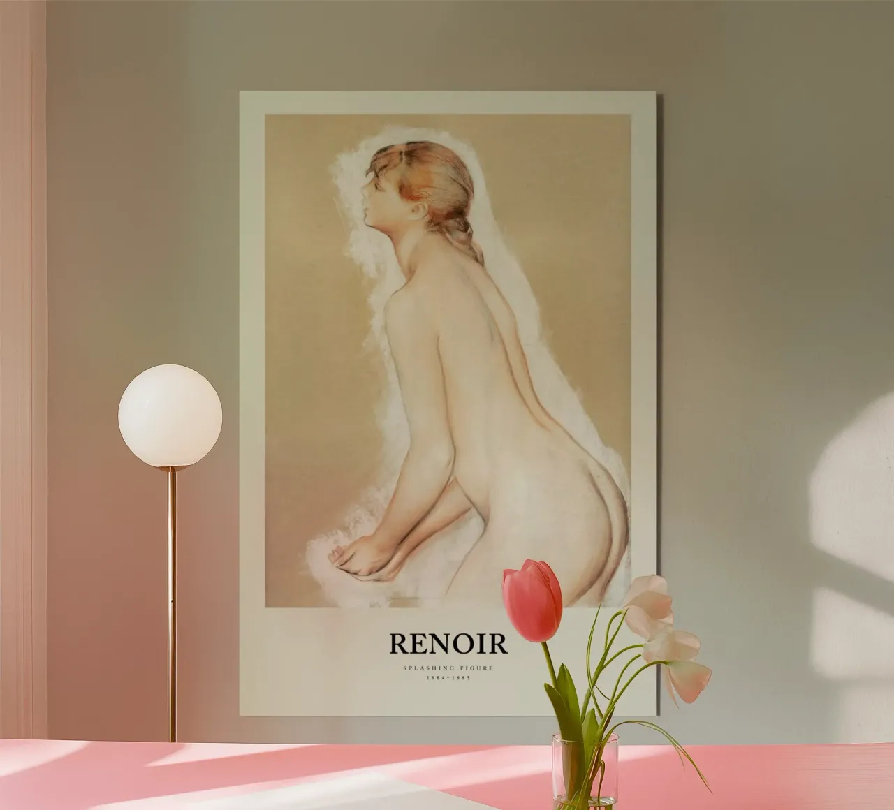 Renoir - Splashing Figure alluminio dibond da Vintage by JUNIQE