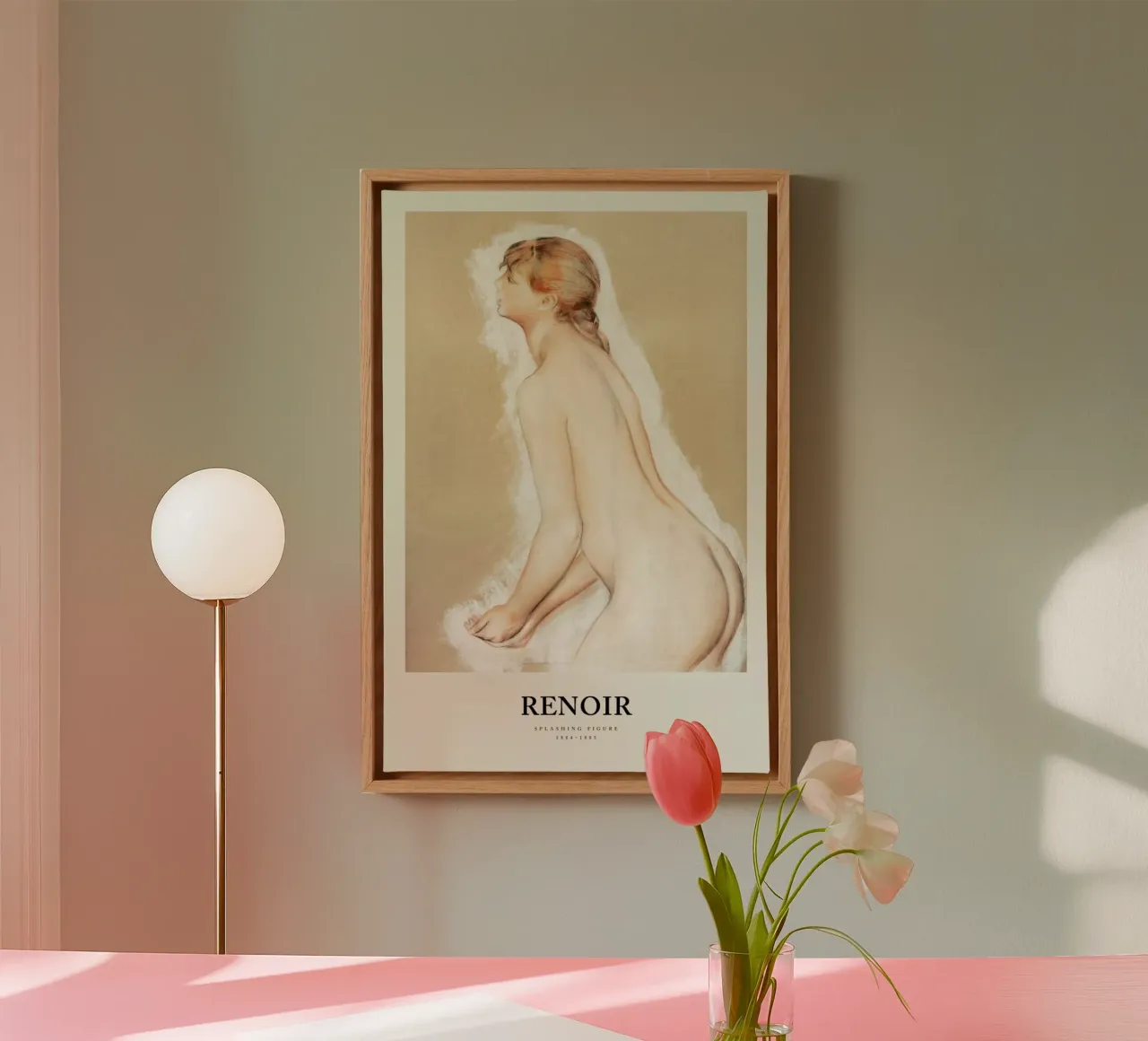 Renoir - Splashing Figure tela da Vintage by JUNIQE