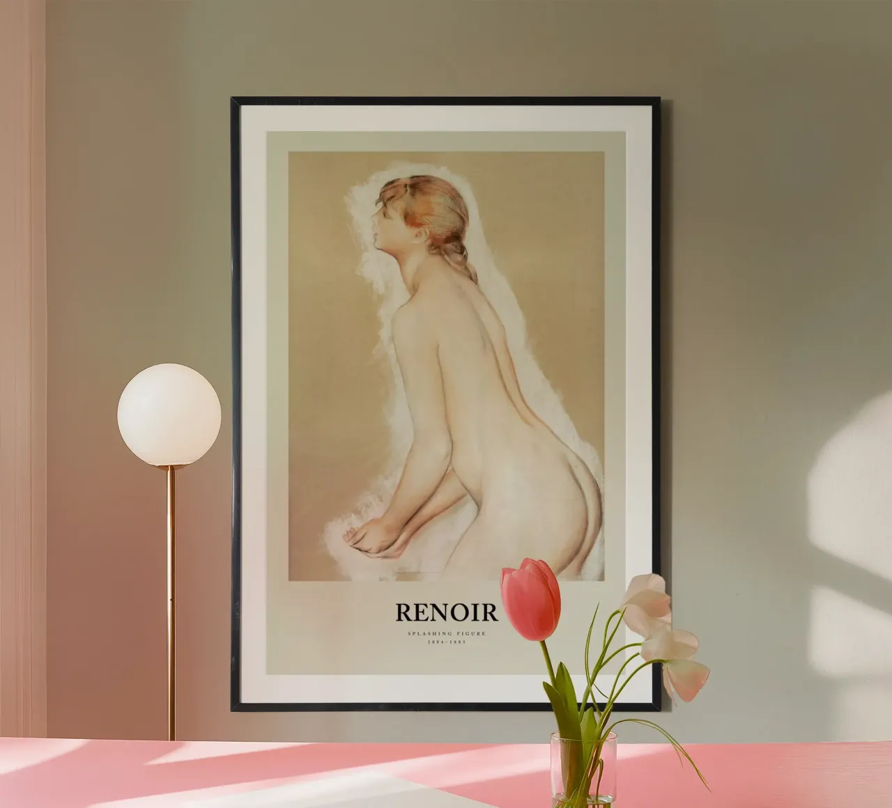 Renoir - Splashing Figure carta hahnemühle da Vintage by JUNIQE