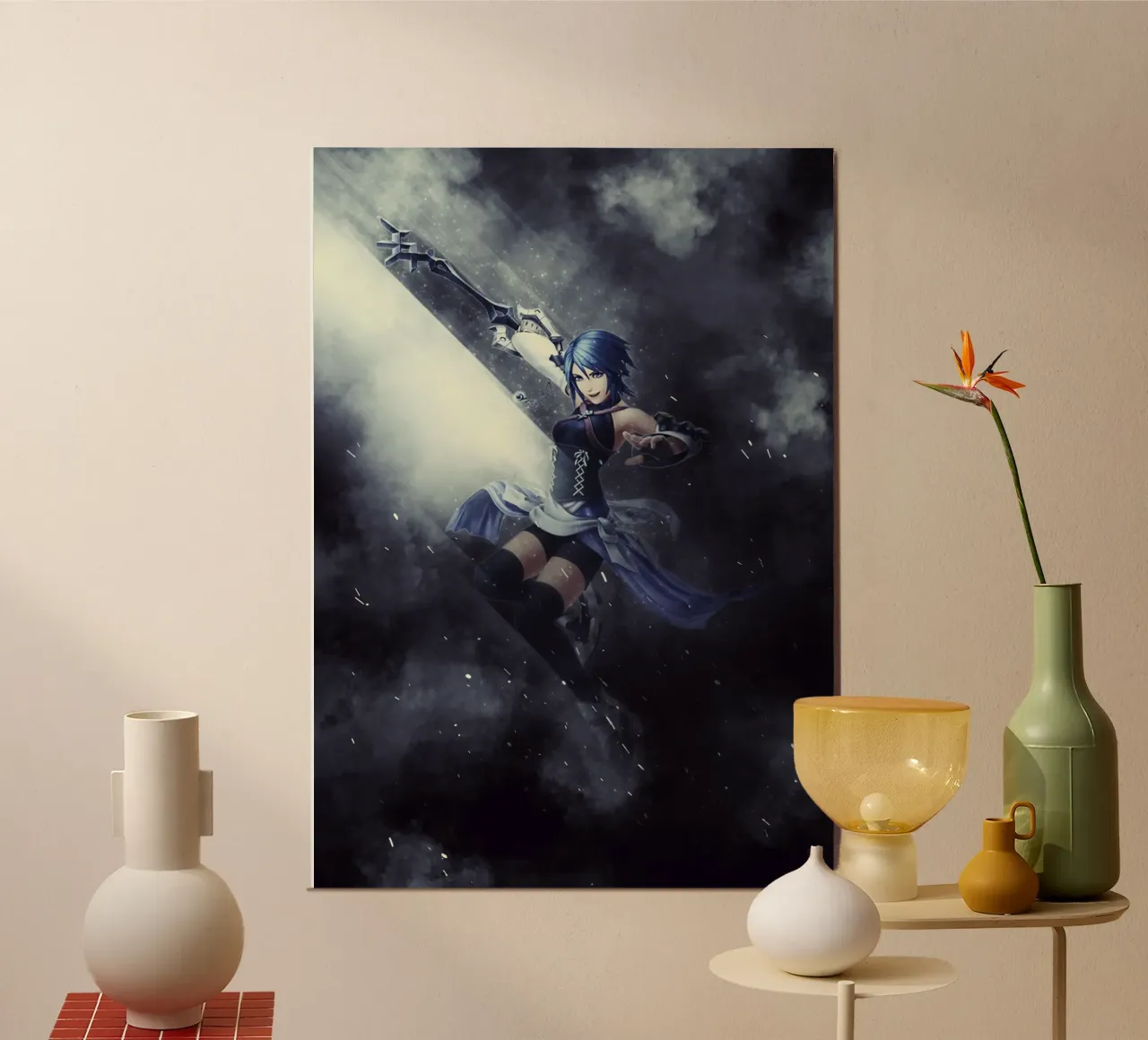 kingdom hearts poster con telaio in plastica da FreeArtStudio