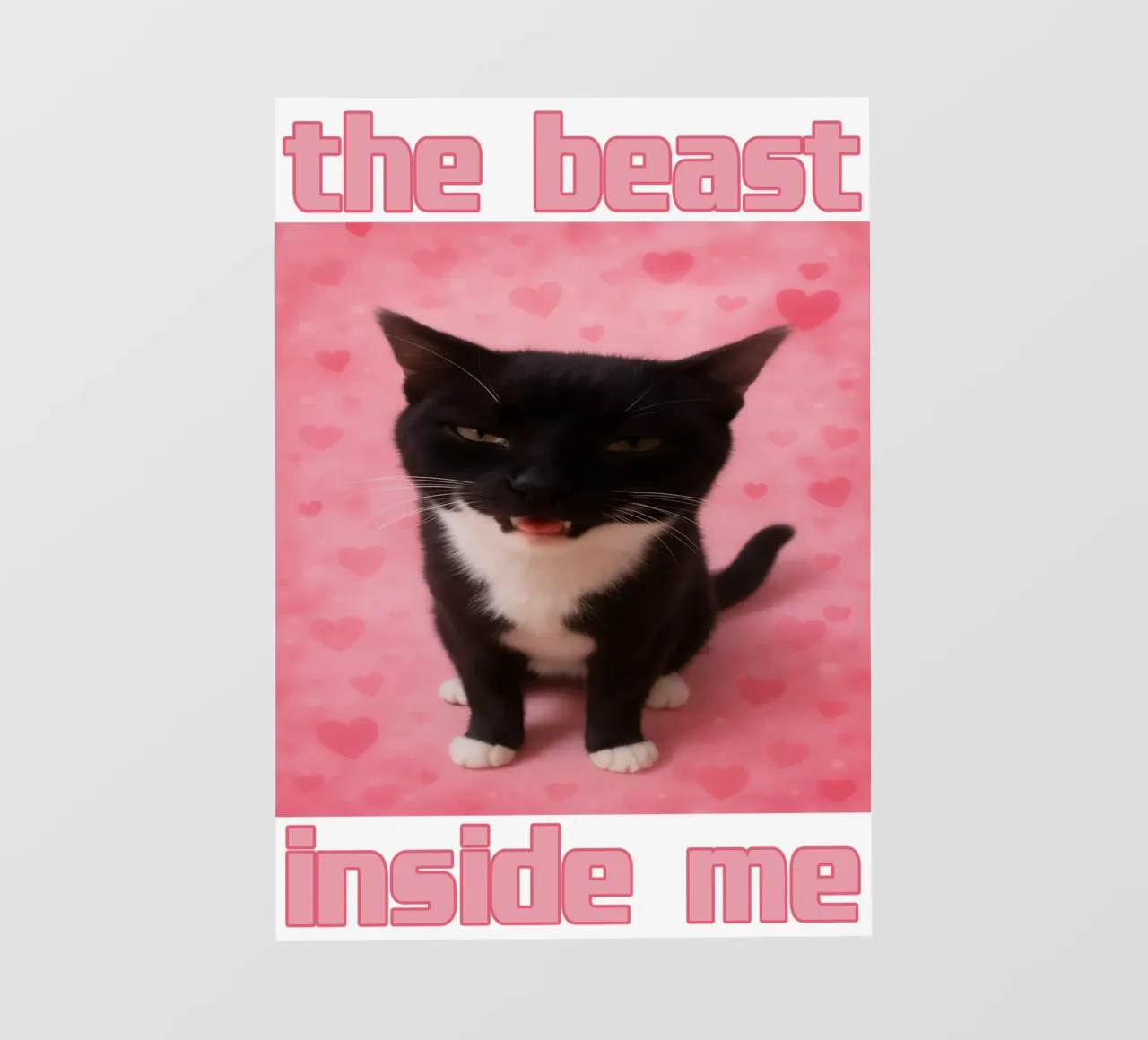 The beast inside me Funny Cat art design pvc cover by the gondals
