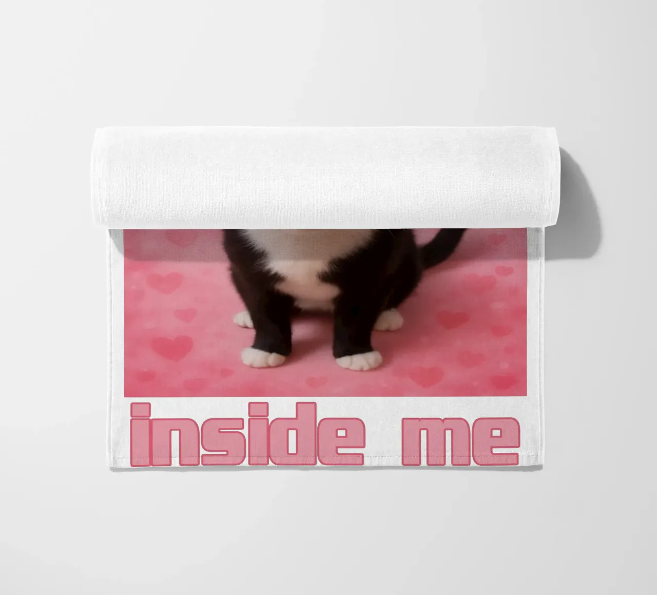 The beast inside me Funny Cat art design beach towel by the gondals