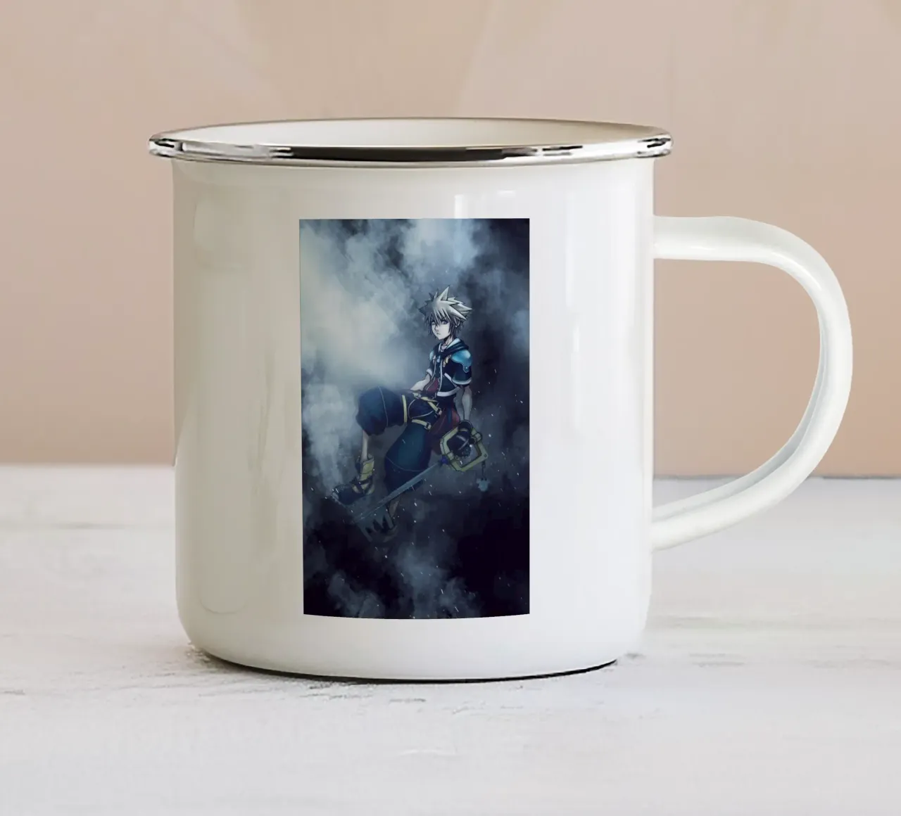 Sora Kingdom Hearts tazza in smalto da FreeArtStudio