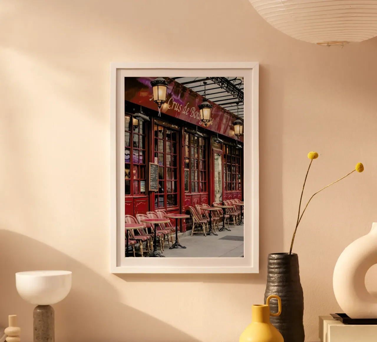 French Bistro poster con telaio in legno da Magdalena Martin Photography