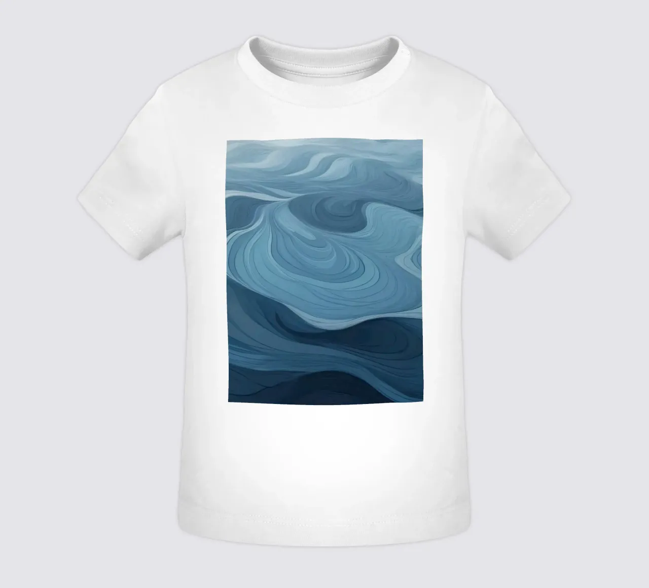 Des motifs captivants de vagues bleues s'écoulant l'une vers l'autre t-shirt pour bébé de DesignDoodle