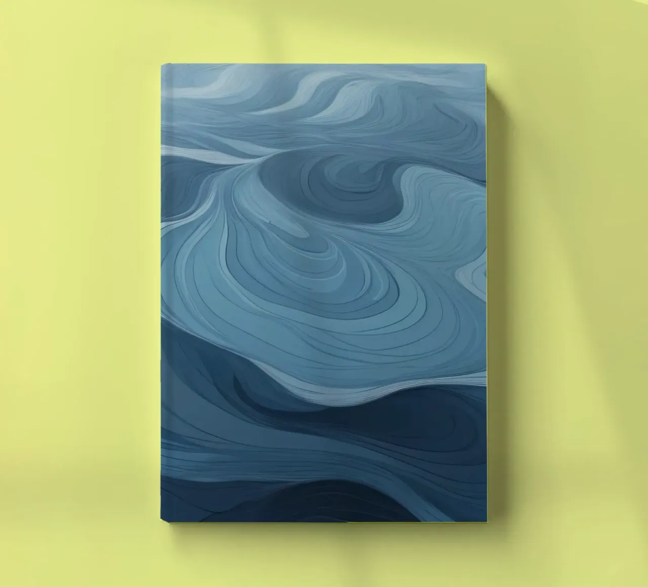 Captivating patterns of blue waves flowing together notebook by DesignDoodle