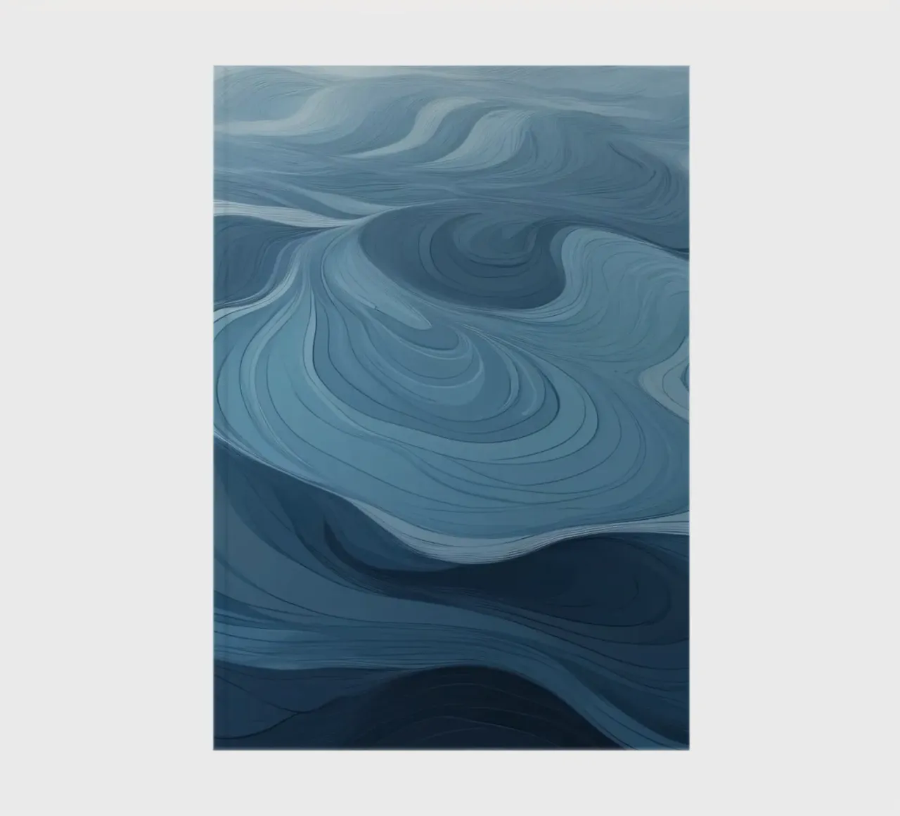 Captivating patterns of blue waves flowing together notebook by DesignDoodle