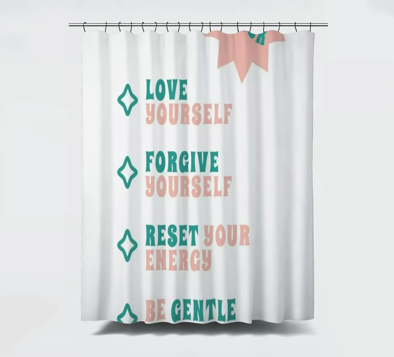 Self-Care Check shower curtain by Studio One