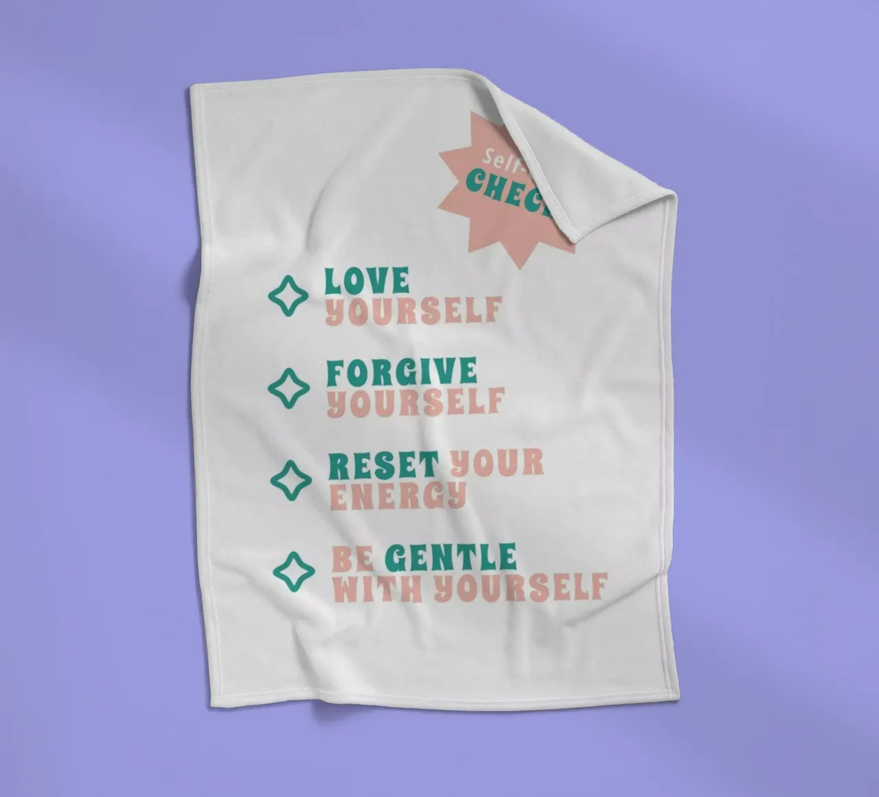 Self-Care Check coperta in pile da Studio One