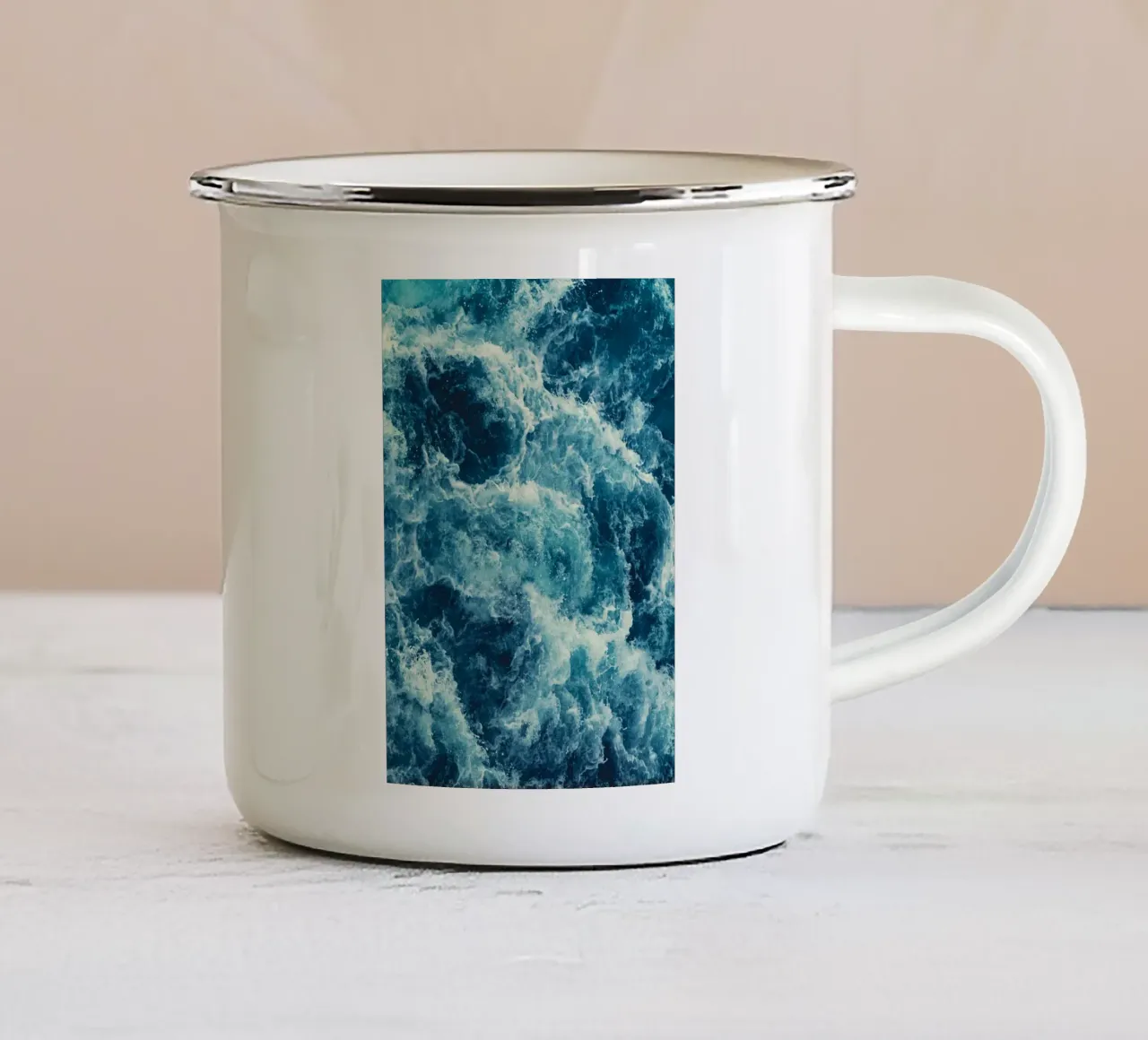 Caos blu tazza in smalto da BLICKPUNKT