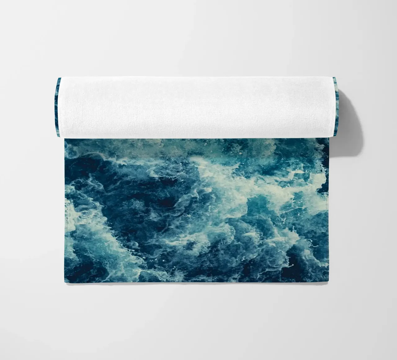 Blue chaos beach towel by BLICKPUNKT