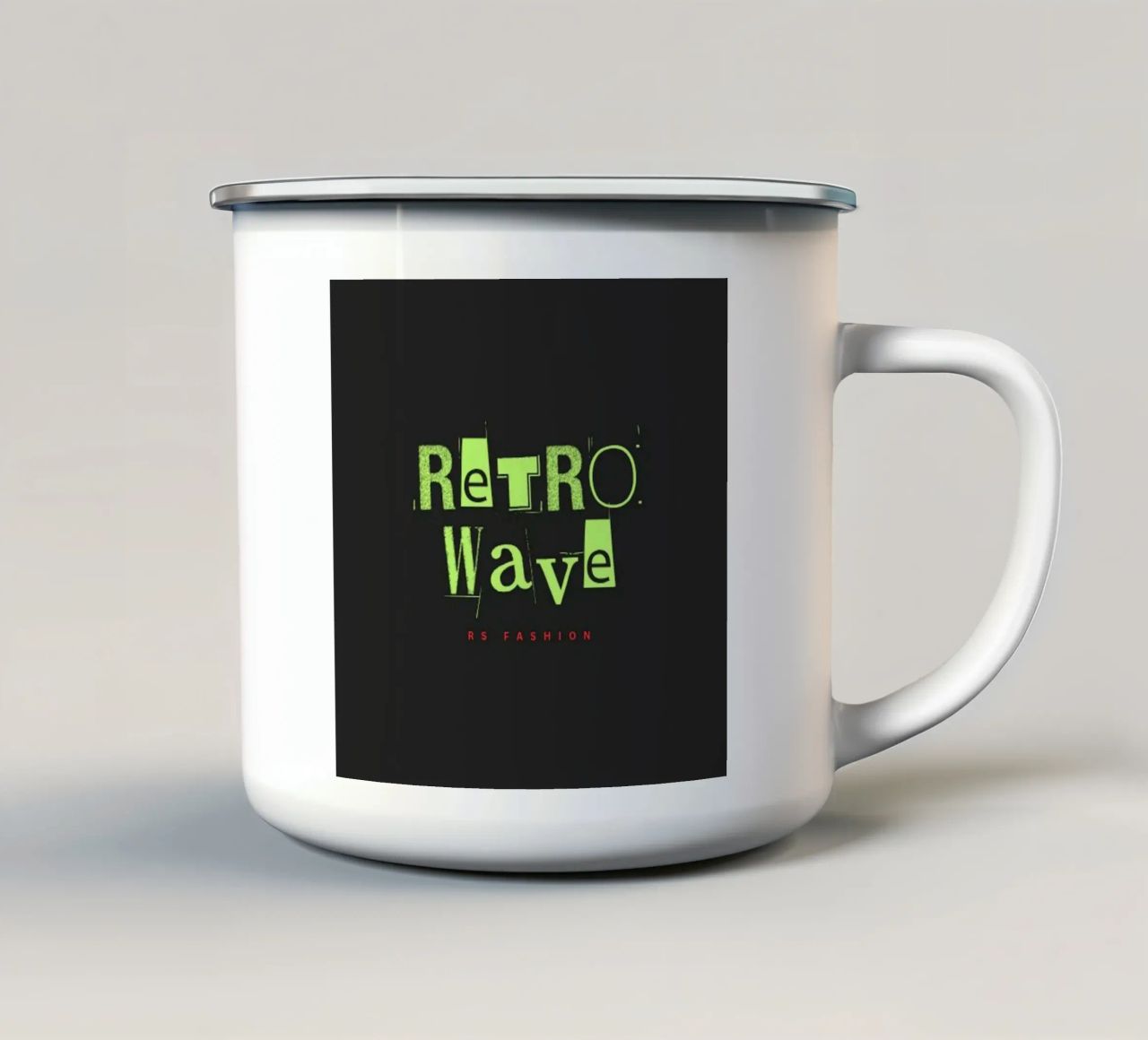 Font Retro tazza in smalto da Agnazarshop