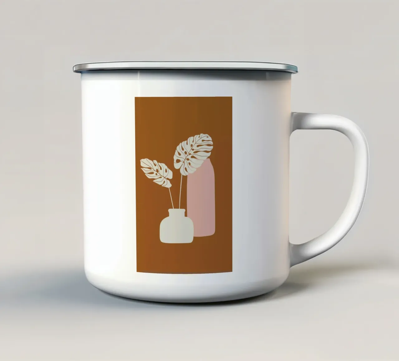 Ochre Mostera tazza in smalto da Pure
