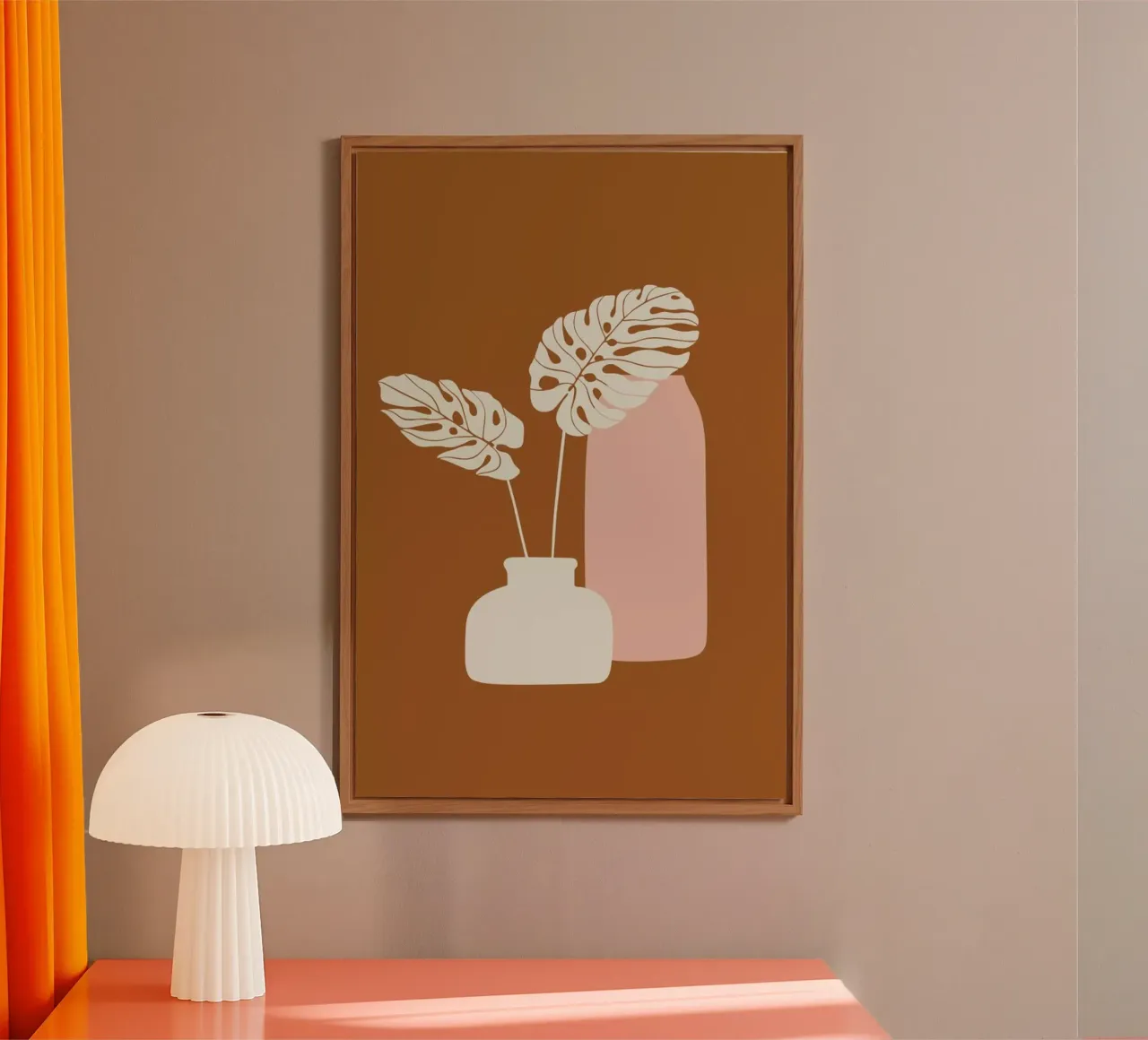 Ochre Mostera alluminio dibond da Pure