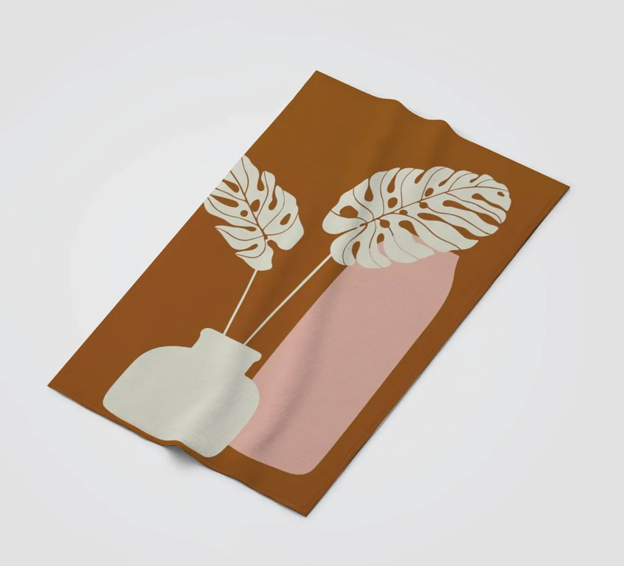 Ochre Mostera coperta in pile da Pure