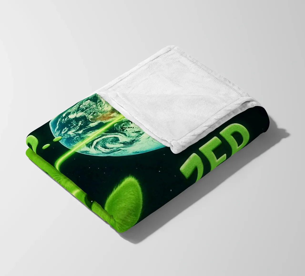 Glerp Glorp Funny Alien Cat funny art design fleece blanket by the gondals