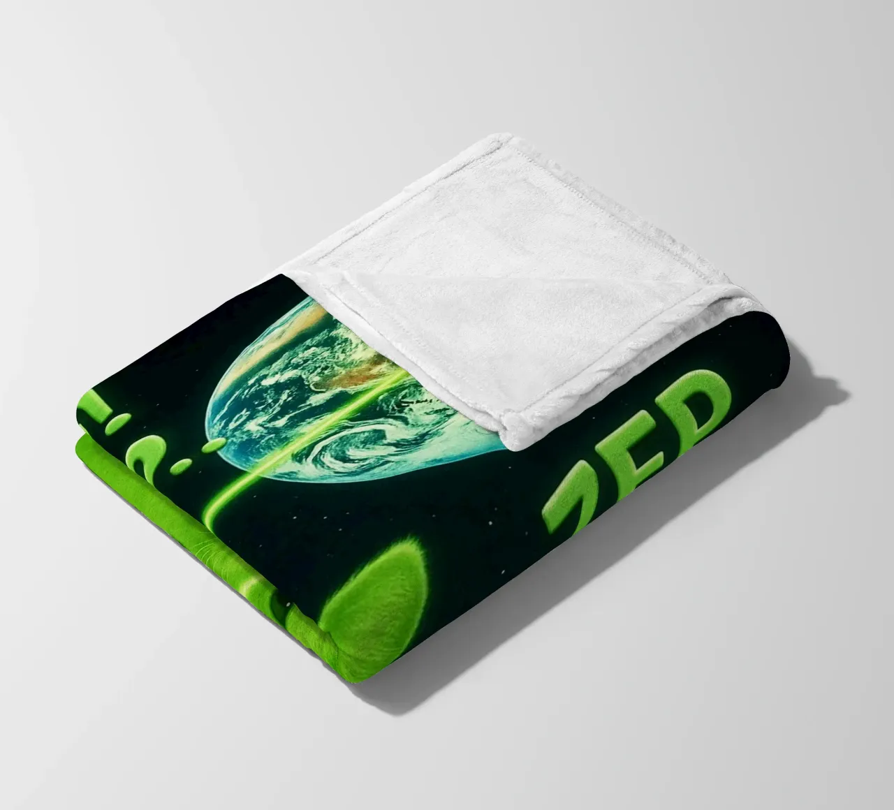 Glerp Glorp Funny Alien Cat funny art design fleece blanket by the gondals
