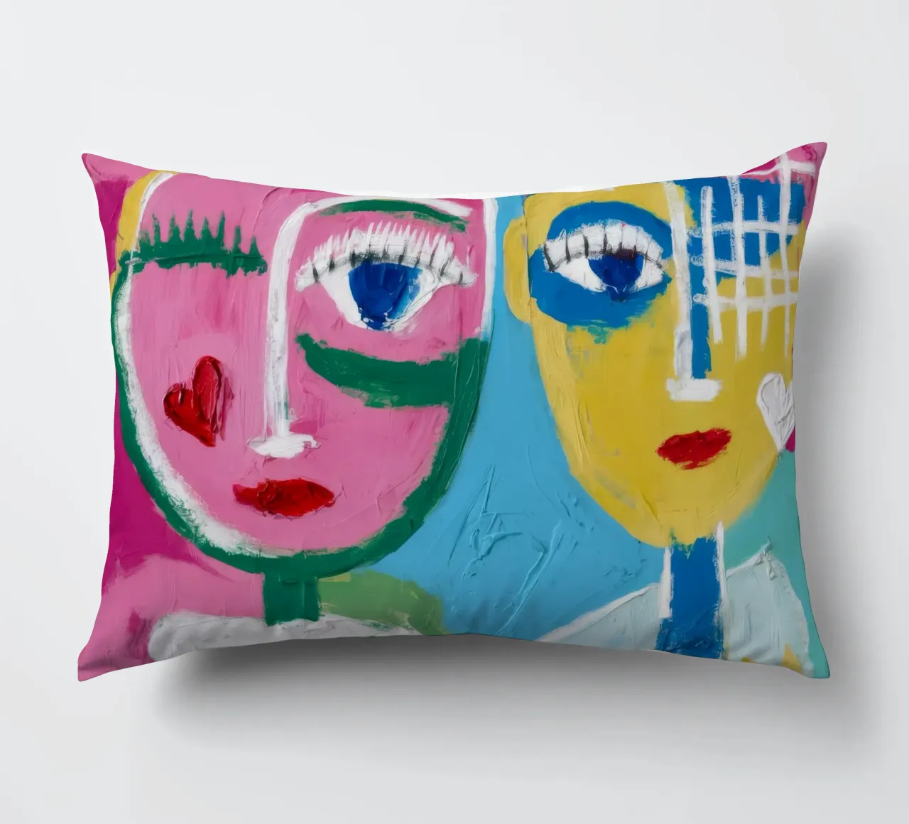 Vibrant Abstraction decorative cushion by Lunar Templar