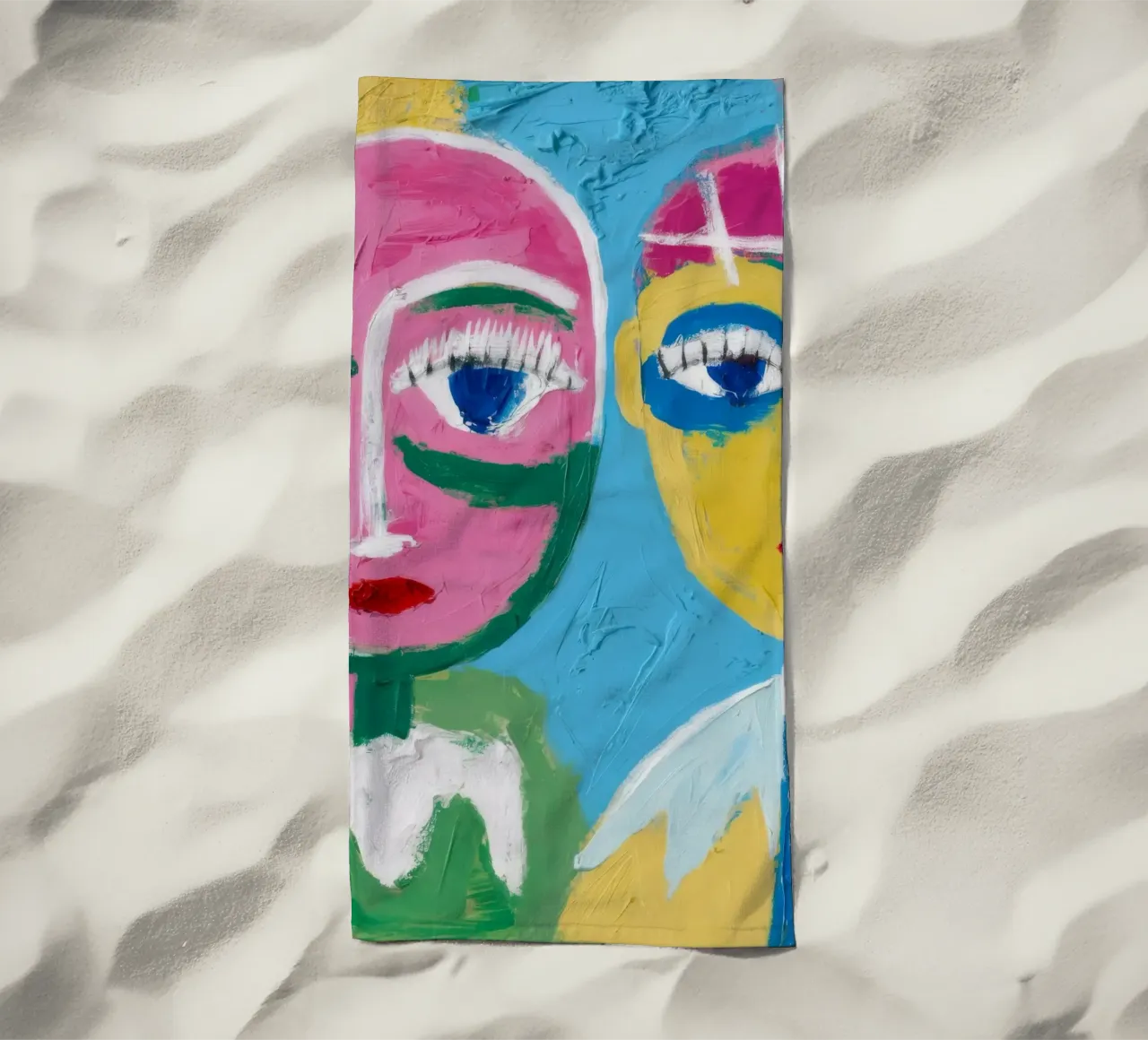 Vibrant Abstraction beach towel by Lunar Templar