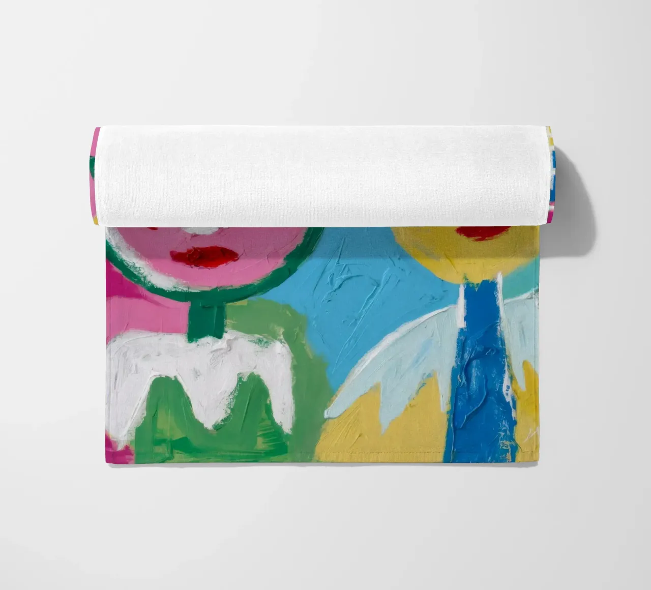 Vibrant Abstraction beach towel by Lunar Templar