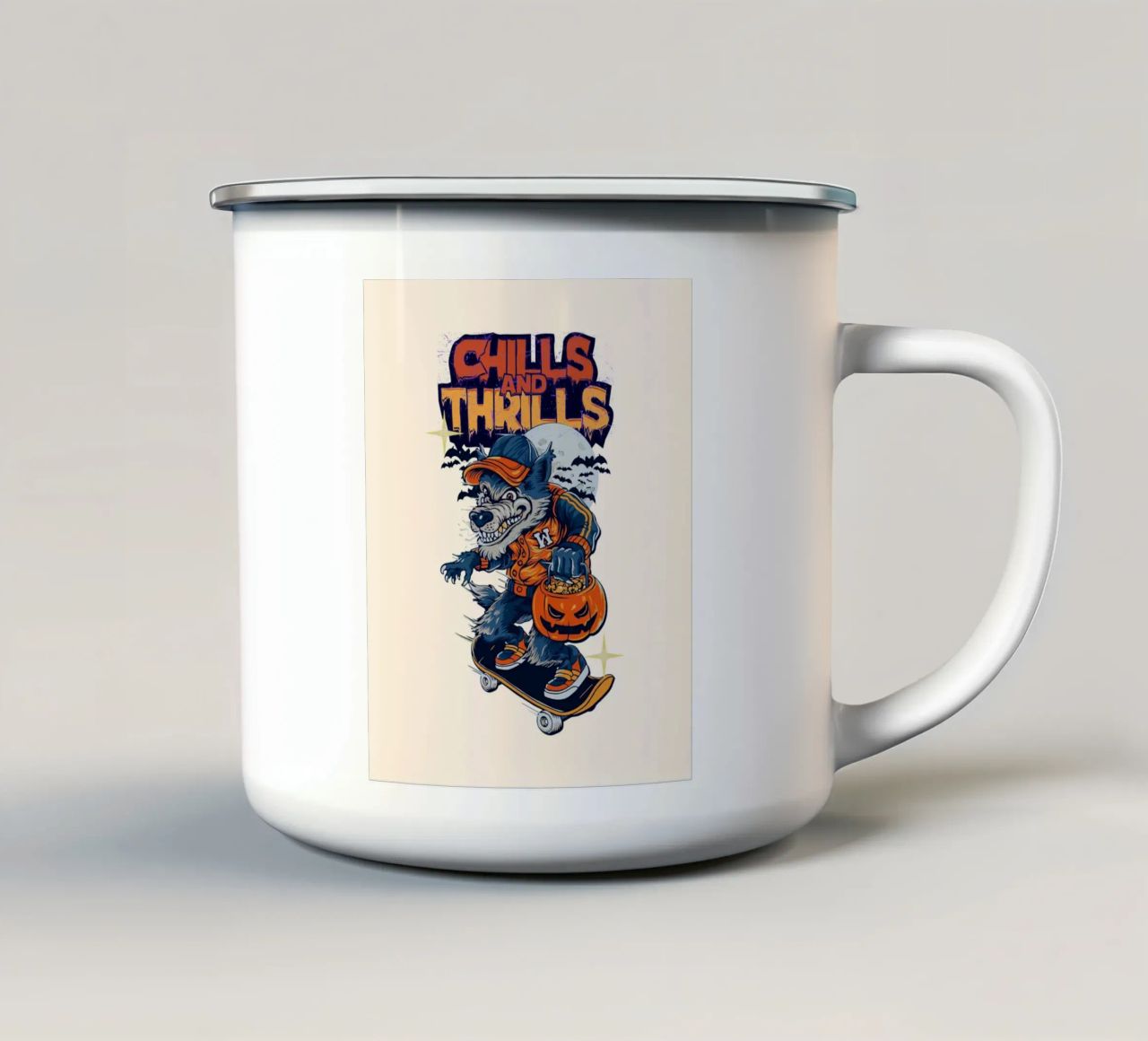 Brividi e emozioni tazza in smalto da Agnazarshop