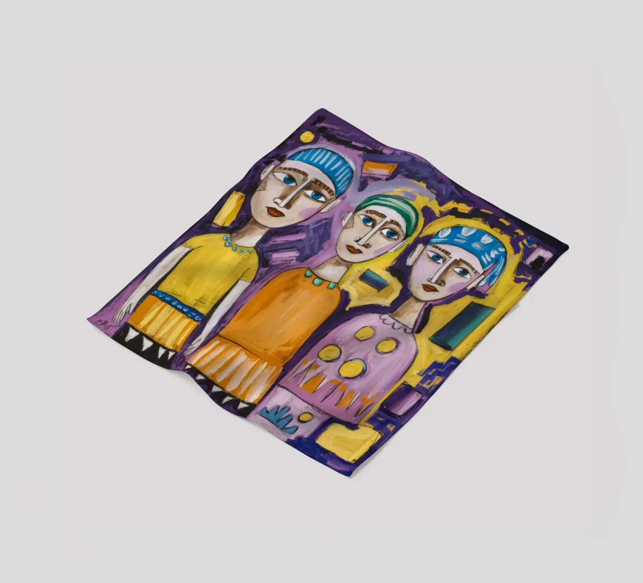 Playful Trio fleece blanket by Lunar Templar