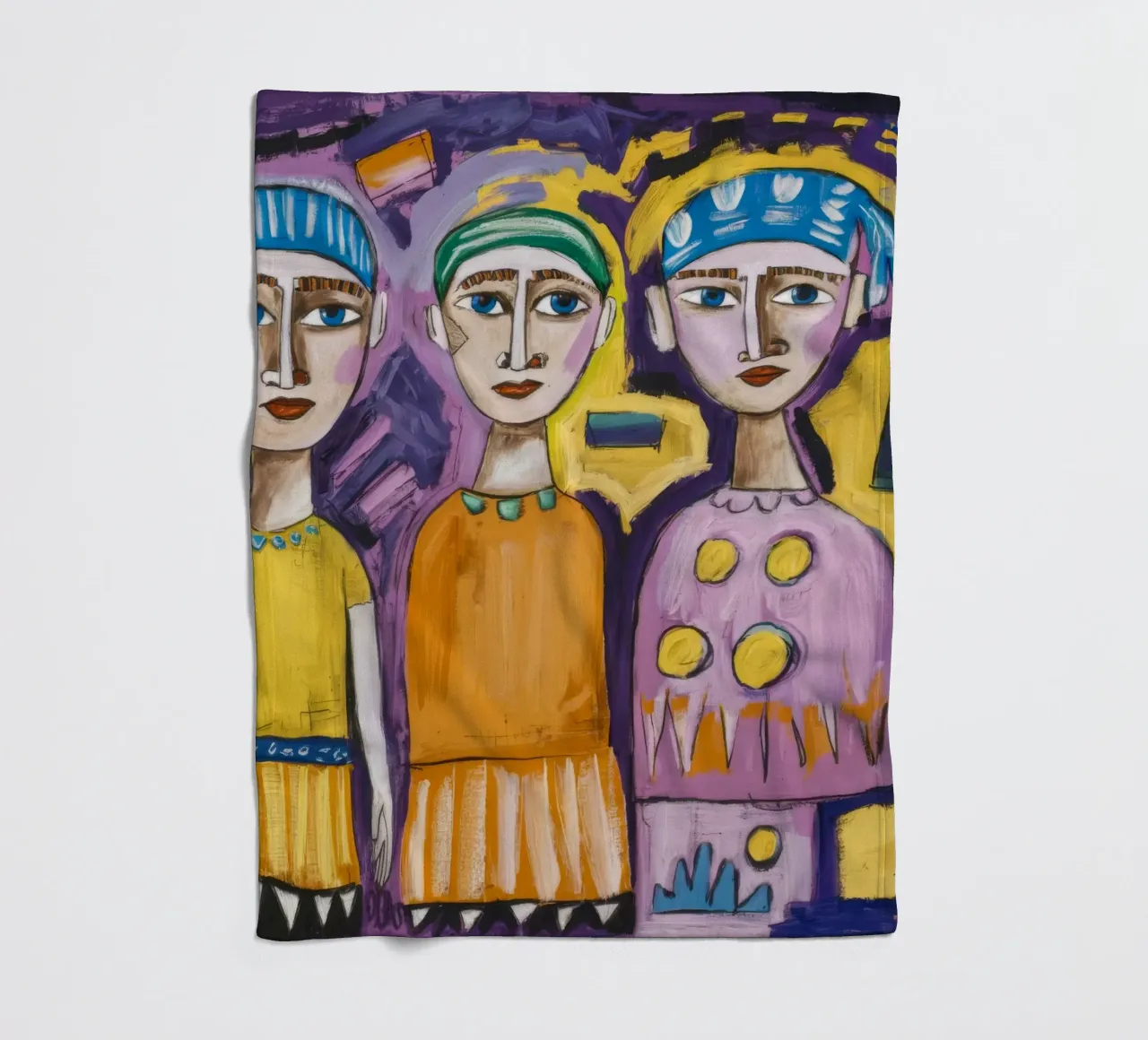 Playful Trio fleece blanket by Lunar Templar