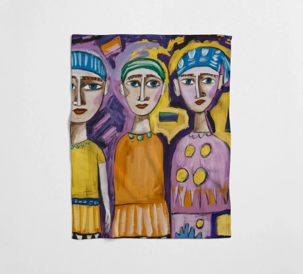 Playful Trio fleece blanket by Lunar Templar