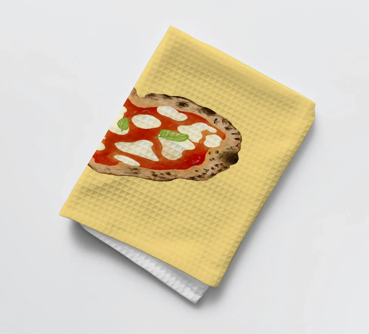 Pizza Herz Hellgelb canovaccio da cucina da Studio Dolci