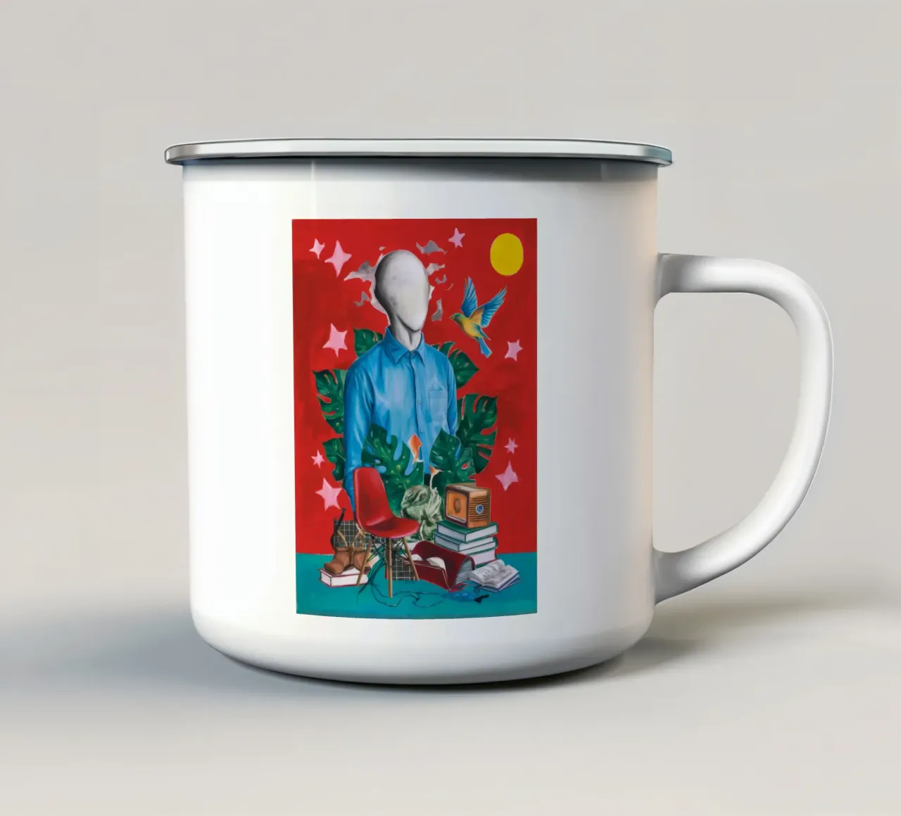 Studio surreale tazza in smalto da Lunar Templar